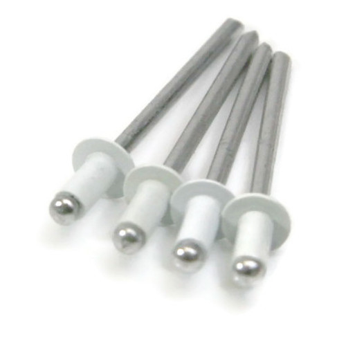 White All Aluminum POP Rivets – (4-2) 1/8″ x .275 (0.063 – 0.125 Grip) Qty-100