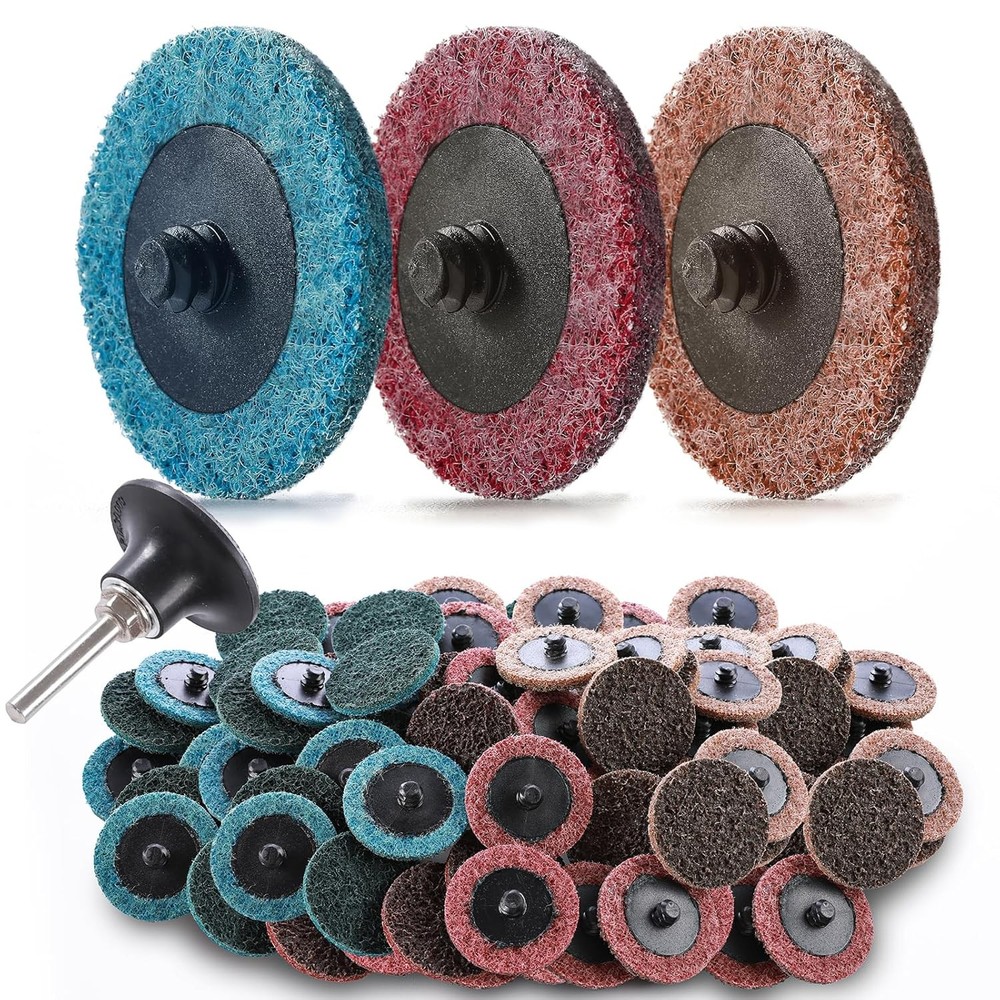 36PCS 2-Inch Surface Conditioning Discs 1/4-Inch Roll Lock Holder