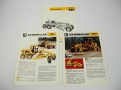 3 Brochures Caterpillar Wabco Grader 1960/70s