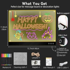 LED Magnetic 11.8 x 15.7 in Rechargeable, X Rechargeable