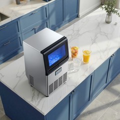 VEVOR Commercial Ice Maker 90 lbs/24h Ice Machine 13 lbs Storage Bar Restaurant