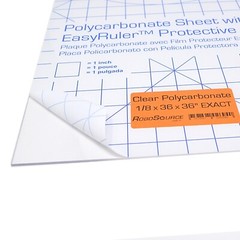Polycarbonate Plastic Sheet 36″ X 36″ X 0.118″ (1/8″) Exact with EasyRuler Film