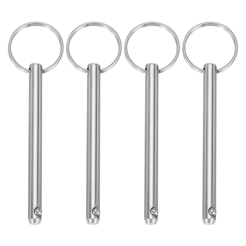 4Pack 1/4″x2.24″ Quick Release Pins Carbon Steel Silver
