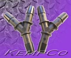(2) 3/8″ Hose-Barb Y WYE Connector Fitting Black Nylon HHO Air Fuel 3-Way Split