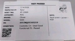 Clover Station Pro S503 P500 POS Display Terminal Printer
