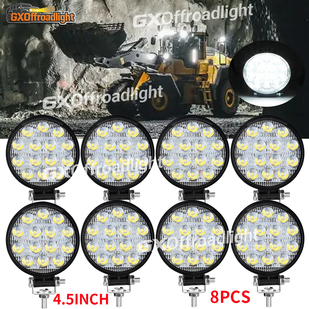 Fit for LED Forklift Front Light 12V Loader Headlight Excavator 4” Work Light