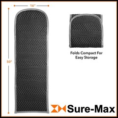 Heavy Duty Round Top Hand Truck Cover, Woven Cotton/Polyester, 50″ x 16″, Black