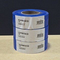 Lot of 3 Presco PresGlo Texas Roll Flagging Tape 3 Mils 1-3/16″ x 300ft Blue