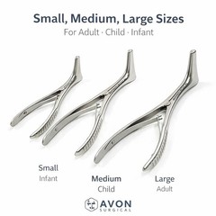 3 Pack Nasal Speculum Small + Medium + Large – ENT Examination Instrument