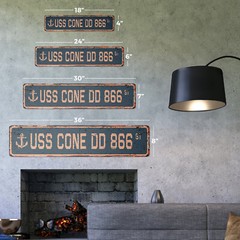 USS CONE DD 866 Vintage Street Sign us navy ship veteran sailor rustic gift