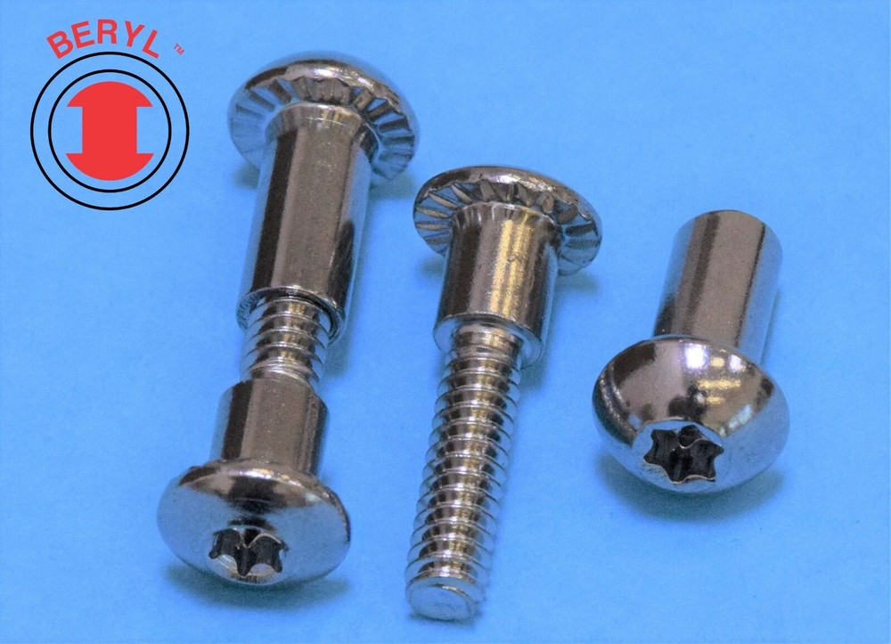 T25, Steel Chromate Six Lobe Sex Bolts #10-24X5/8″(15/16) – 10sets