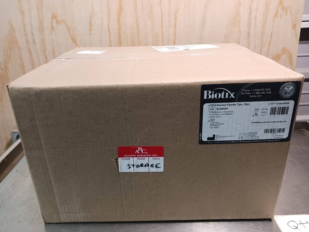 Biotix xTIP4 20uL Sterile Racked Rainin LTS Pipette Tips 63300005 / Case of 4800