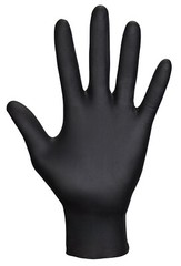 SAS Raven Black Nitrile Gloves Powder Free New 7mil Version (100 Gloves Per Box)