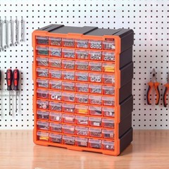 VEVOR 60-Drawer Storage Organizer Plastic Drawer Parts Storage Cabinet Stackable