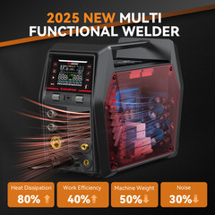 ARCCAPTAIN MIG205MP 9-in-1 205A MIG Welder w/ App Control 120V/240V Dual Voltage