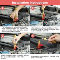 High Low Pressure Valve Core Remover Tools Kit for Refrigerant Air Conditioner