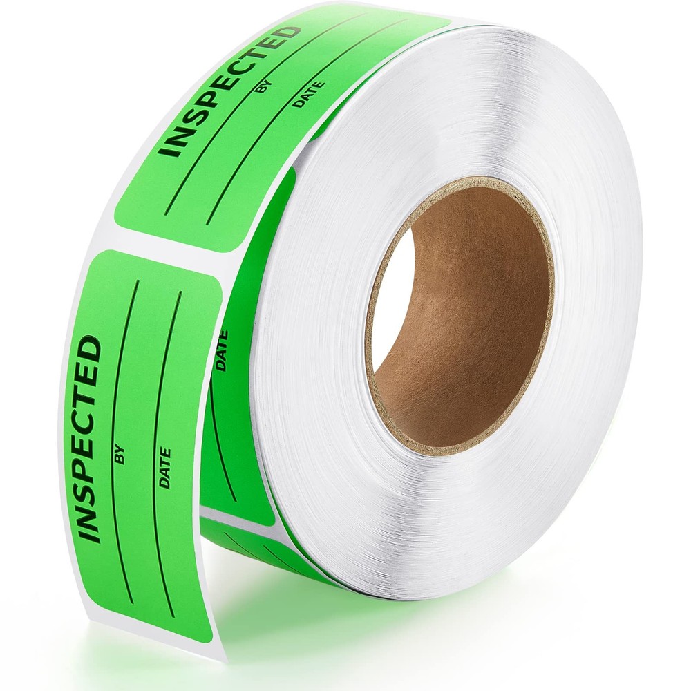Gersoniel 600 Pcs 1 x 2.25 Inch Quality Control Inventory Labels Will Not Fade R