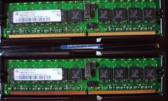 2 -INFINEON 512MB (1 GB total) HYS72T64001HR-5-A PC2-3200 DDR2 240pin ECC DIMM