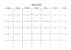 2.99 *ON SALE* 2026 Calendar Printable Landscape,Monthly Planner DOWNLOAD PDF v1