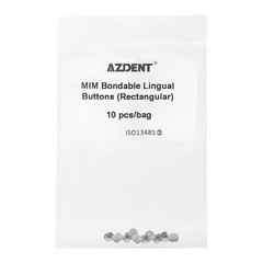 10pcs Dental Ortho ortodoncia Bondable Lingual Button monobloque Rectangular