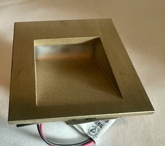 Lucifer Lighting Impact LED Step Light Brushed Brass ISL1-2-BR-80L02B2