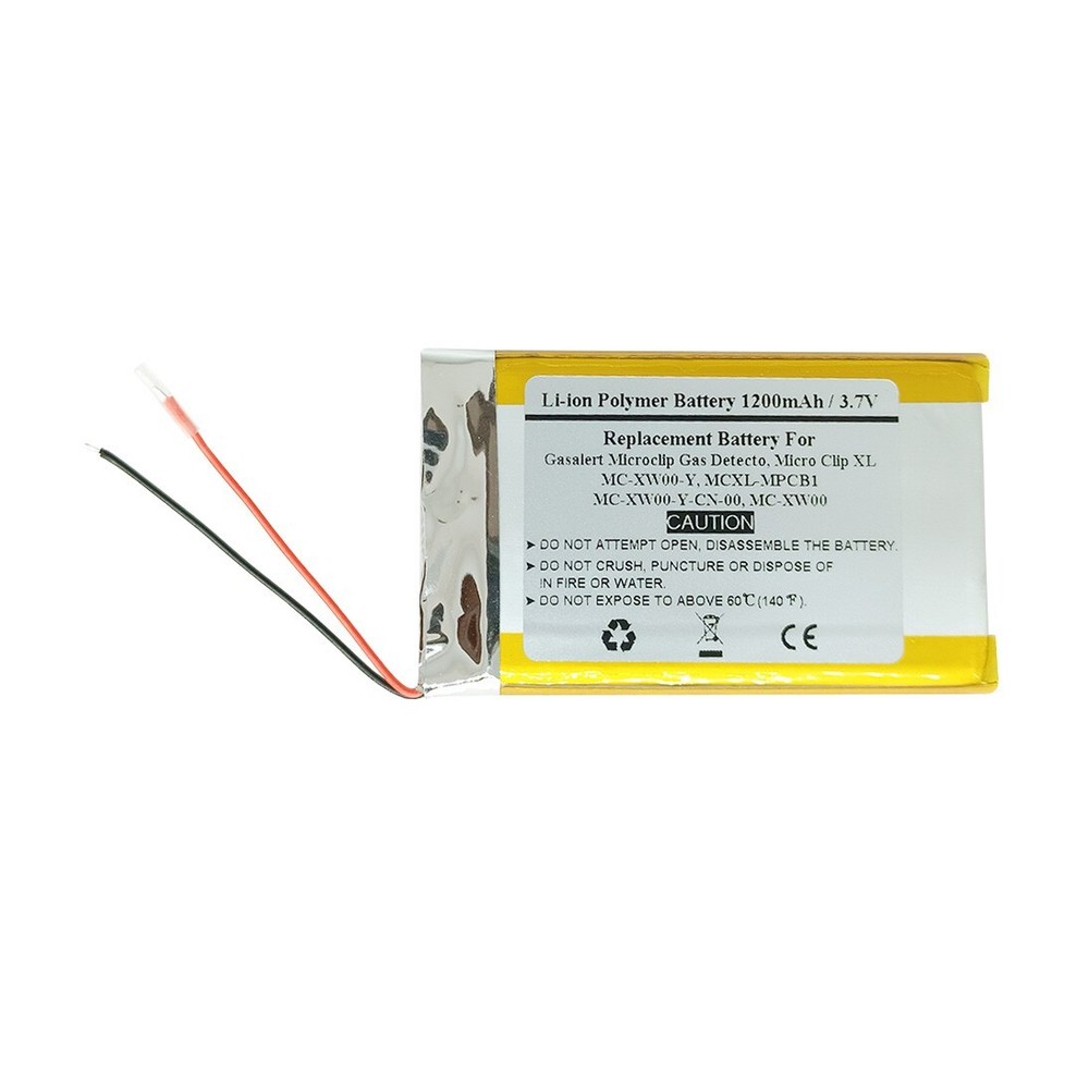 Battery For BW GasAlert Micro Clip XL, Microclip Gas Detecto, MCXL-MPCB,MC-XW00