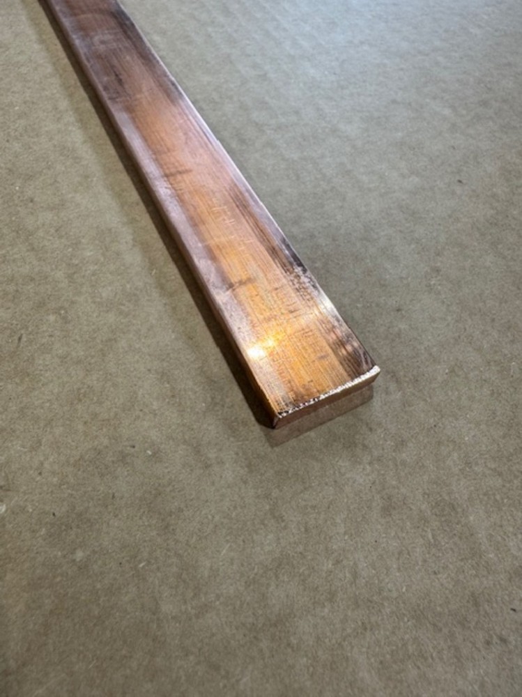 1/4″ x 1″ Copper 110 Flat Bar x 8 Inches Long