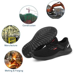 Men’s Work Safety Shoes Steel Toe Bulletproof Boots Indestructible