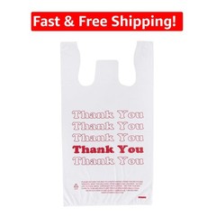 Durable HDPE Thank You Bags 100-count – Standard Size for Convenience & Quality