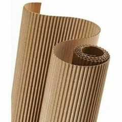 12 IN x 14 FT Single Face B-flute Corrugated Cardboard Roll for Crafts and Wrap