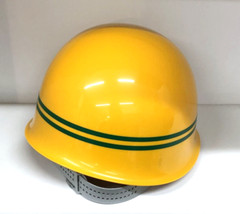 Japanese kanji yellow helmet ANZENDAIICHI 3cm Safety first made in Japan