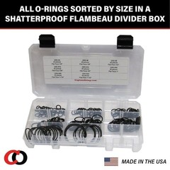 Captain O-Ring ORS/ORFS Flat Face Hydraulic Oring Seal Kit (180pc, Buna 90)