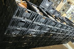 Heavy Duty Stackable Storage Crate Commercial Grade 25N 10 1/2 X 15 1/2 X 23 1/2