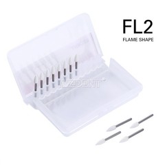 36pcs AZDENT Dental Flame White Stone Polishing FG Burs Abrasion Point Bur FL2