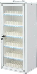 72 Slots Cell Phone Locker Box Cell Phone Lockers Storage Cabinet White