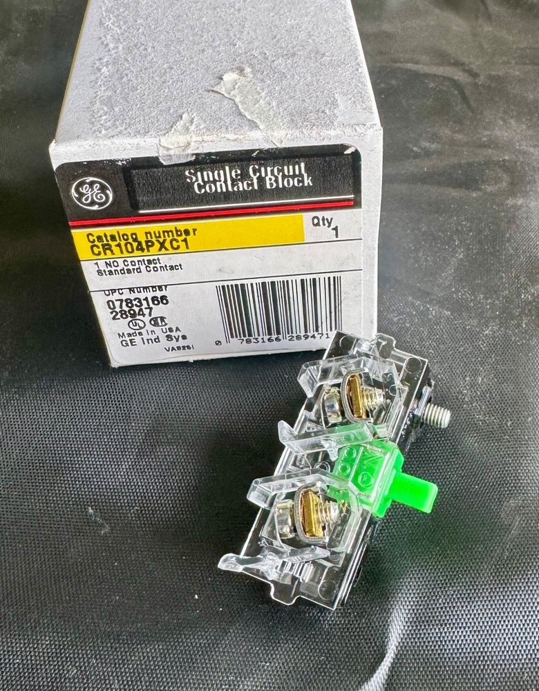 GE CR104PXC1 Single Circuit Contact Block 1NO Momentary
