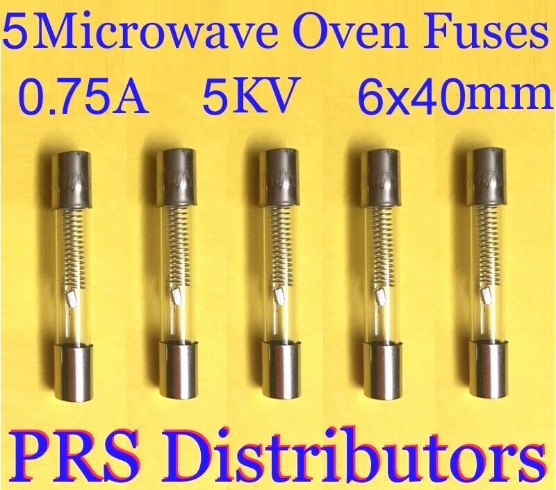 MICROWAVE OVEN High Voltage FUSES 0.75A 5KV 6X40mm 5 pieces USA SELLER