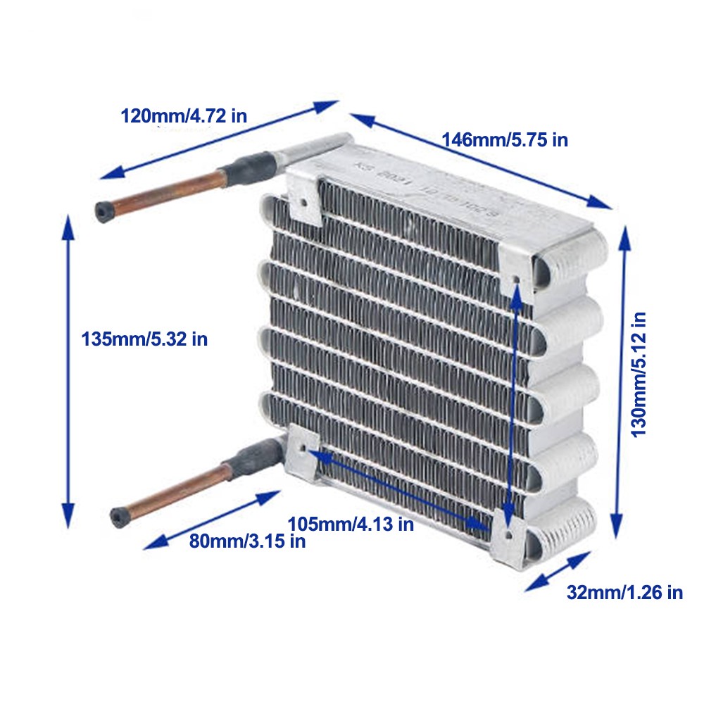 WT1232S1F Air/Water-cooled Condenser Aluminum Fin-Tube Heat Exchanger
