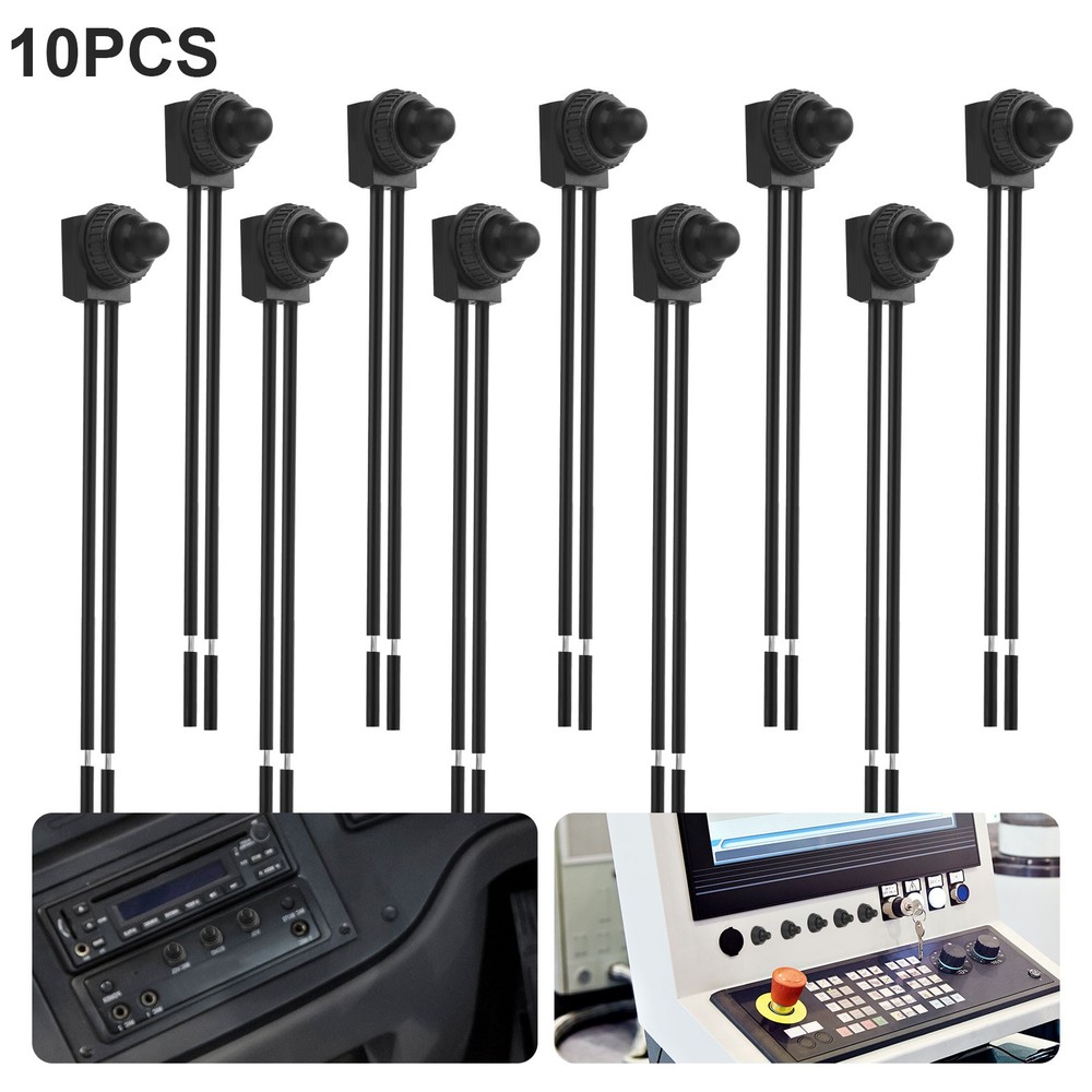 10pcs 12V-48V Wire Leads Waterproof On-Off Push Button Switch for Motorcycle Car
