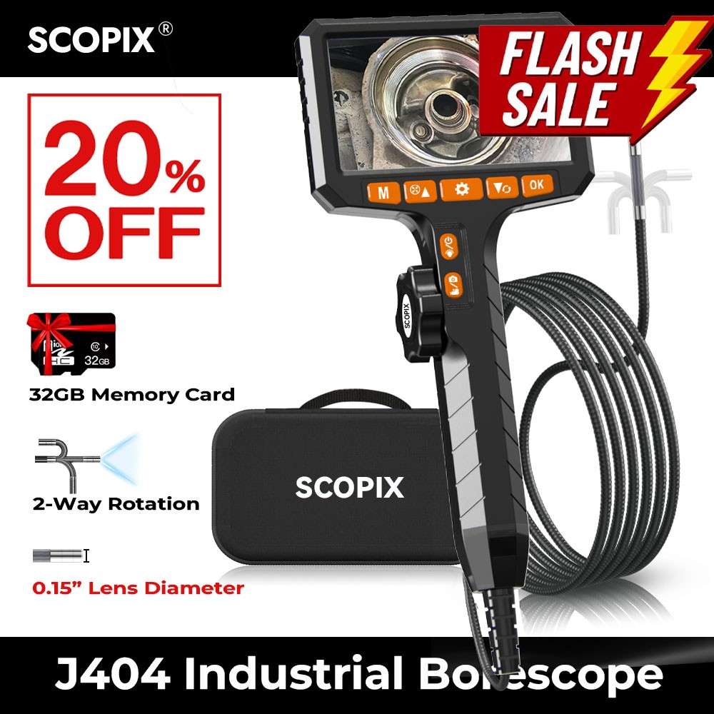 3.9MM Endoscope Camera TwoWay 360° Industrial Inspection Articulating Borescope