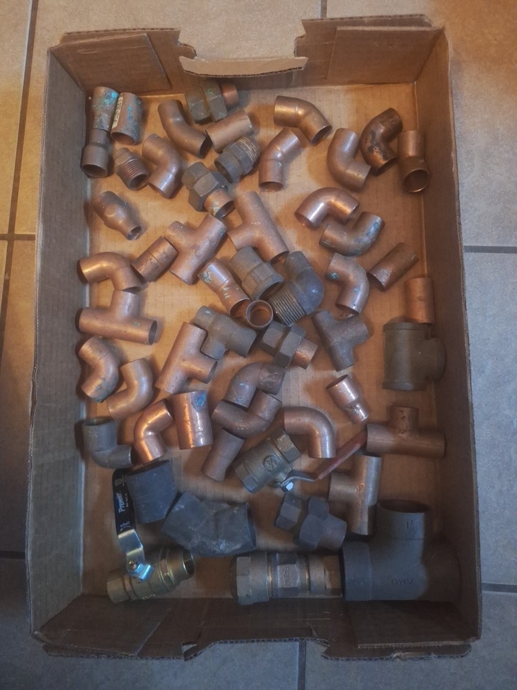 Over 20 Pounds NOS Copper Plumbing Fittings 1/2 &3/4