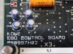 KONE ELEVATOR 580997H02 EBD CONTROL BOARD & 581007H03 EBD-IO BOARD