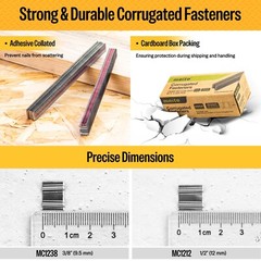 meite 25 Gauge 1/2-Inch Crown 3/8″ to 1/2″ Length Micro Corrugated Nails