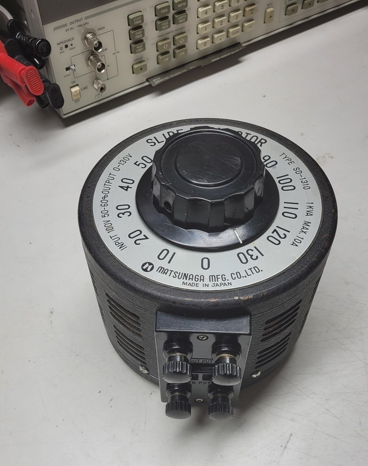 Matsunaga SD-1310 Variac 0-130V Slide Regulator, Fully Restored. See Video!