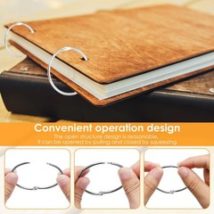 200 Pack 2″ Metal Loose Leaf Binder Rings | Nickel Plated Book Rings for Crafts,