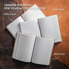 Blank Journal Notebook Paper – A5 Journal Refill – for Refillable Leather Jou…