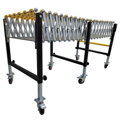 31.5in – 118in Non-power Flexible Expandable Roller Conveyor ABS Skate Wheels