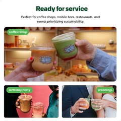 16oz Clear Plant-Based Cold Cups – Eco-Friendly Disposable Party Supplies – 100