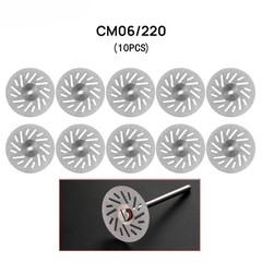 10 Pcs Dental Diamond Disc Wheel Teeth Cutting Polishing Discs/Mandrel 19/22 mm