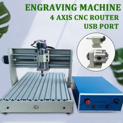 2.2kW USB Engraving Machine CNC 6090 Router 4 Axis Engraver Milling + Controller